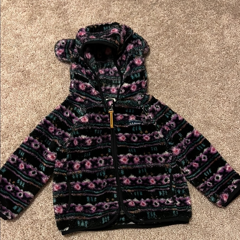L.L. Bean Vibrant Patterned Fleece Jacket